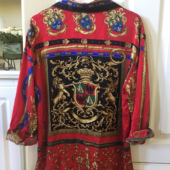 Corey B New York Silk Baroque print shirt - Picture 4 of 5